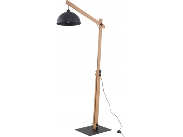 Gulvlampe TK Lighting Oslo 5582 gulvstående lampe 1x15W E27 svart/tre