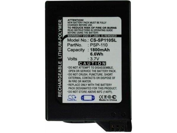 Cameron Sino ladattava akku tyyppi Psp-110 Sony Psp-1000 Psp-1001 Psp-1006 Psp-1004 / Cs-sp110sl Sony Psp-1000 Psp-1001 Psp-1006 Psp-1004 / Cs-sp11...