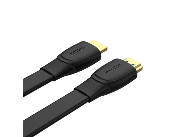 Unitek - High Speed - HDMI-kabel med Ethernet - HDMI hann til HDMI hann - 1 m - skjermet - svart - flat, 4K 60Hz støtte