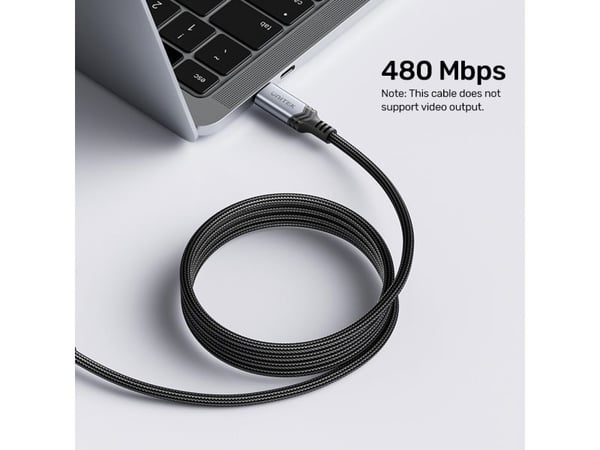 Unitek USB-C-kabel for lading av PD 240 W, 2 m