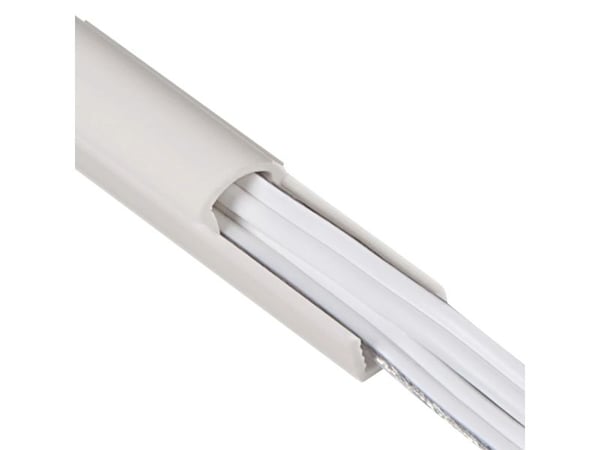 Hama kabelgenomföring, 4 delar, självhäftande, halvcirkelformad, 100 x 1,1 x 1 cm, PVC, vit (00220980)