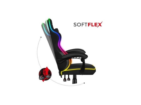 Huzaro FORCE 4.4 RGB, PC-gamingstol, 130 kg, Bøttesete, Polstret Rygg, Billøp, Universell