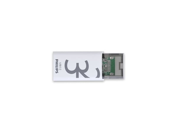 Philips Click, 32 GB, USB Type-C, 3.2 Gen 1 (3.1 Gen 1), 120 MB/s, Med lokk, Gjennomsiktig, Hvit