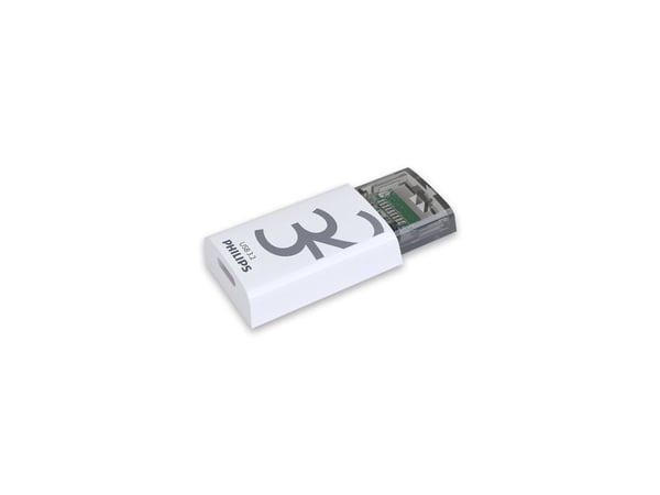 Philips Click, 32 GB, USB Type-C, 3.2 Gen 1 (3.1 Gen 1), 120 MB/s, Med lokk, Gjennomsiktig, Hvit