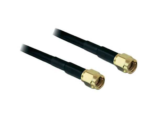 DeLock - Antennekabel - RP-SMA (M) - RP-SMA (M) - 5 m - LMR-195 - Svart (88657)
