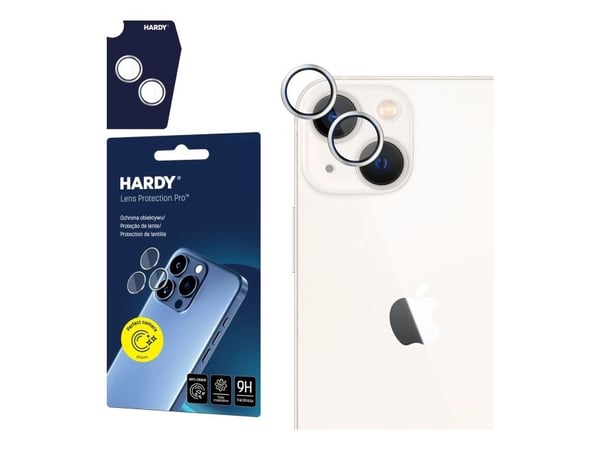 3MK HARDY Lens Protection Pro, iPhone, iPhone 13 Mini, iPhone 13, Ripebestandig, Knusesikker, Sølv, Gjennomsiktig, 1 stykker