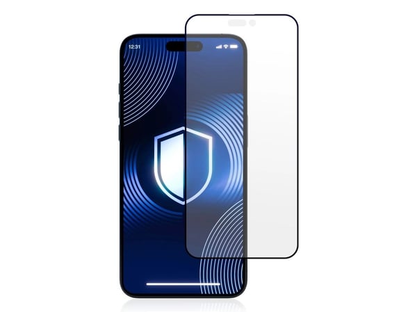 3MK HardGlass Matt Max, Apple, iPhone 14 Pro Max, Krasjsikker, Slagbestandig, Reflekterende, Sort, Gjennomsiktig, 1 stykker