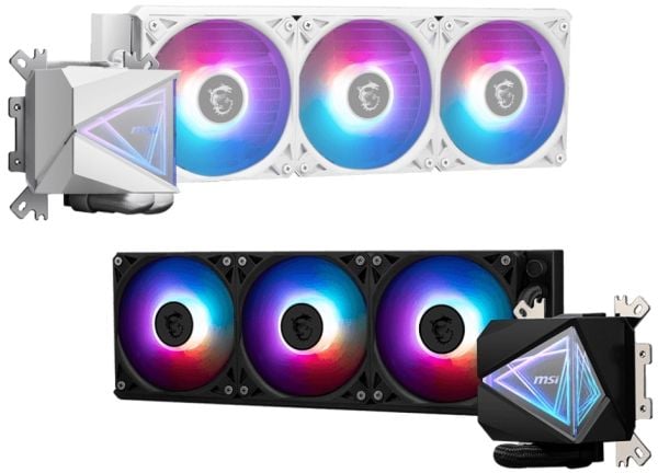 MSI MAG CORELIQUID I360, All-in-one nestejäähdytin, 12 cm, 70,7 kuutiometriä/min, musta