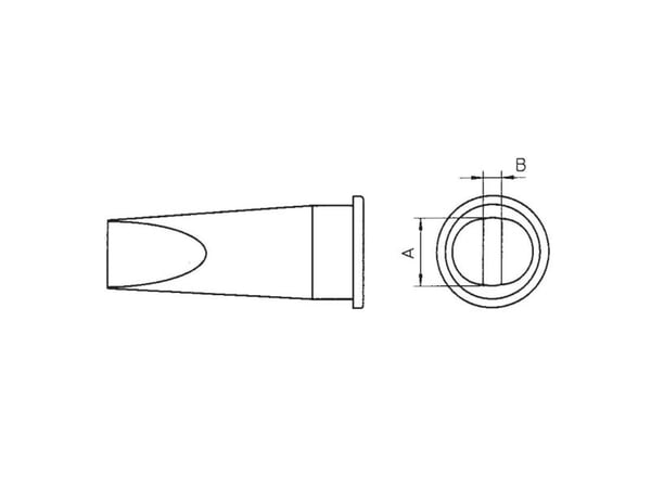Weller LHT E, Loddespiss, Weller, 1 stykker, 6,7 mm, 1,8 mm, 25 mm