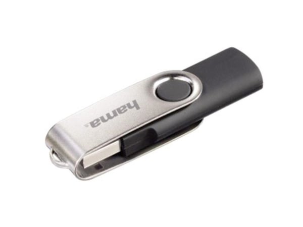 Hama 16GB USB 2.0, 16 GB, USB Type-A, 2.0, 6 MB/s, Svivel, Svart, Sølv