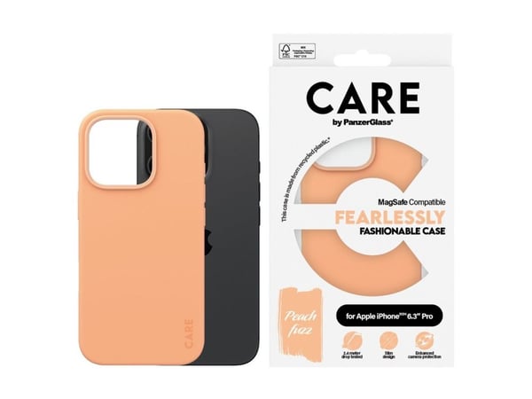 PanzerGlass CARE™ by ® Case Peachy w. MagSafe iPhone 16 Pro, Suojus, Apple, Apple - iPhone 16 Pro, Vaaleanpunainen