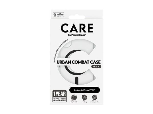 CARE by PanzerGlass Urban Combat - Baksidedeksel for mobiltelefon - MagSafe-samsvar - oleofobisk belegg, termoplast-polyuretan (TPU), polykarbonat ...