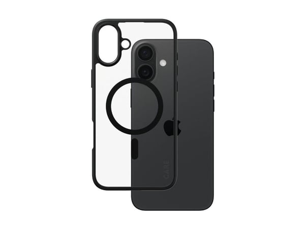 PanzerGlass CARE™ by ® Urban Combat Case Transparent w. Black Frame & MagSafe iPhone 16 Plus, Suojus, Apple, Apple - iPhone 16 Plus, musta