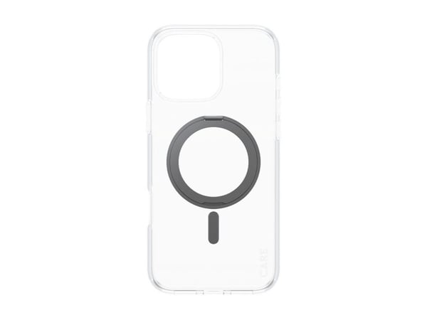 PanzerGlass CARE by Feature Case läpinäkyvä w. Musta Kickstand &amp; MagSafe iPhone 16 Pro Max Beskyttelsescover läpinäkyvä Apple iPhone 16 Pro Max