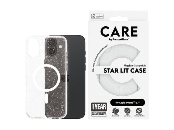 CARE by PanzerGlass - Baksidedeksel for mobiltelefon - MagSafe-samsvar - 100 % resirkulert polykarbonat, 100 % resirkulert termoplastisk polyuretan...