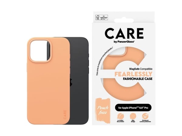 PanzerGlass CARE™ by ® Case Peachy w. MagSafe iPhone 16 Pro Max, Suojus, Apple, Apple - iPhone 16 Pro Max, Vaaleanpunainen