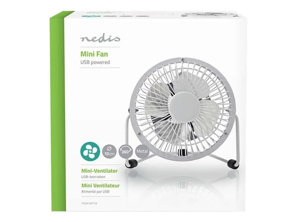 Nedis - Fläkt - bord - 10 cm - vit