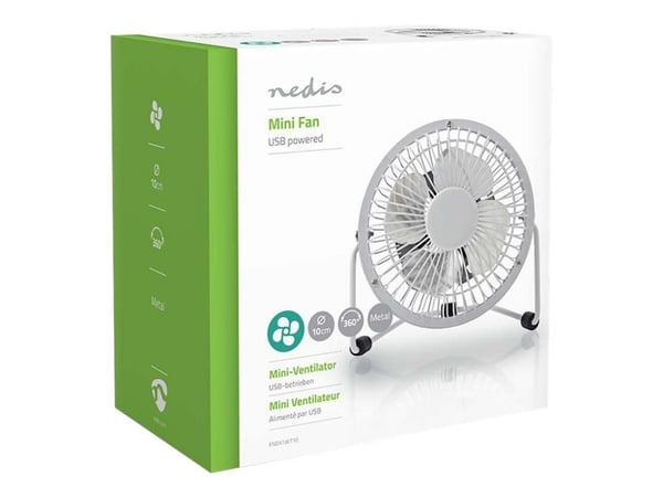 Nedis - Fläkt - bord - 10 cm - vit