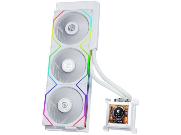 Lian Li HydroShift LCD 360S - Væskekjølesystem for prosessor - sidefeste - (for: LGA1700, AM4, AM5) - 120 mm - hvit