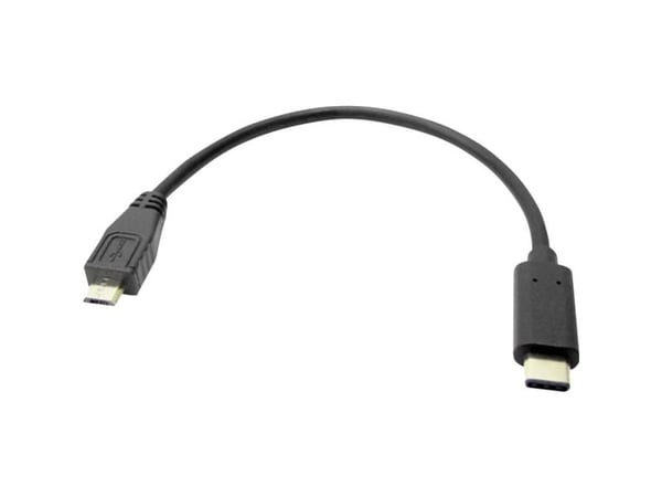 Goobay 67895, 0,2 m, Micro-USB B, USB C, USB 2.0, 0,48 Gbit/s, Sort