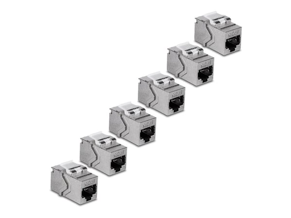 Trendnet TC-KC06C6A, litteä, hopea, RJ-45, RJ-45, naaras, naaras