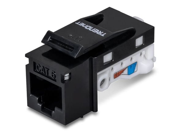 TRENDnet TC-K25C6BK - Modulaarinen tulo - CAT 6 - Musta - TAA-yhteensopiva (25 kpl)