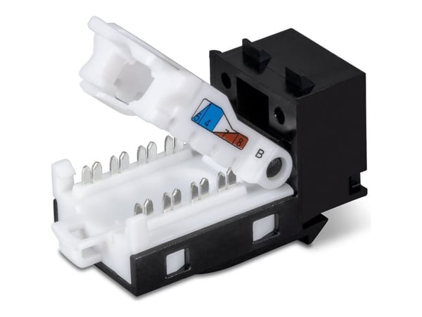 Trendnet TC-K50C6BK, Kulmallinen, Musta, RJ-45, Naarasliitin, Naarasliitin, 10Base-T(X)