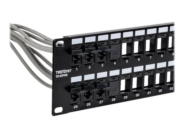 TRENDnet TC-K25C6BK - Modulaarinen tulo - CAT 6 - Musta - TAA-yhteensopiva (25 kpl)