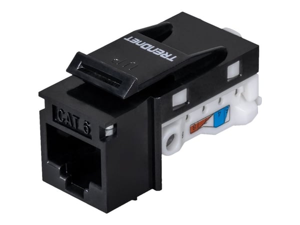 TRENDnet TC-K25C6BK - Modulär ingång - CAT 6 - Svart - TAA-kompatibel (förpackning om 25)