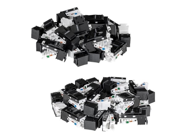 Trendnet TC-K50C6BK, Kulmallinen, Musta, RJ-45, Naarasliitin, Naarasliitin, 10Base-T(X)