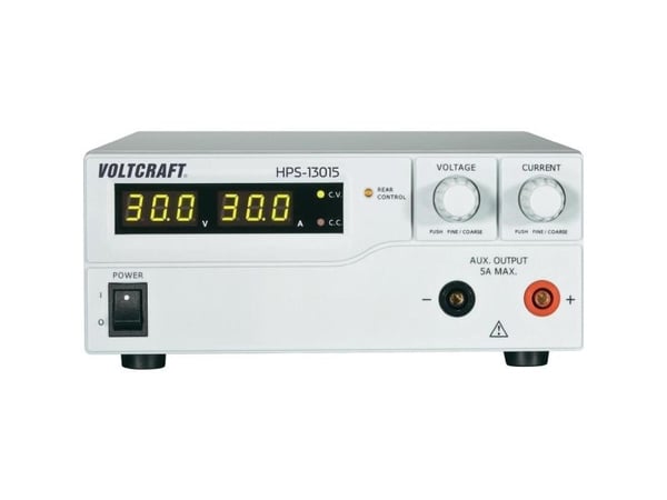 Voltcraft laboratorioteholähde, säädettävä HPS-13015 1 - 30 V/DC 0 - 15 A 450 W 1 x kaukosäädin (HPS-13015)