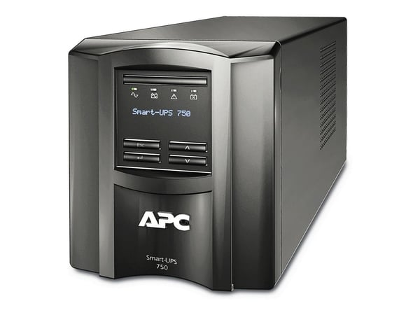 APC Smart-UPS 750VA LCD - UPS - AC 120 V - 500 watt - 750 VA - enkeltfase - Ethernet, RS-232, USB - utgangskontakter: 6 - svart - APC Take-Back - m...