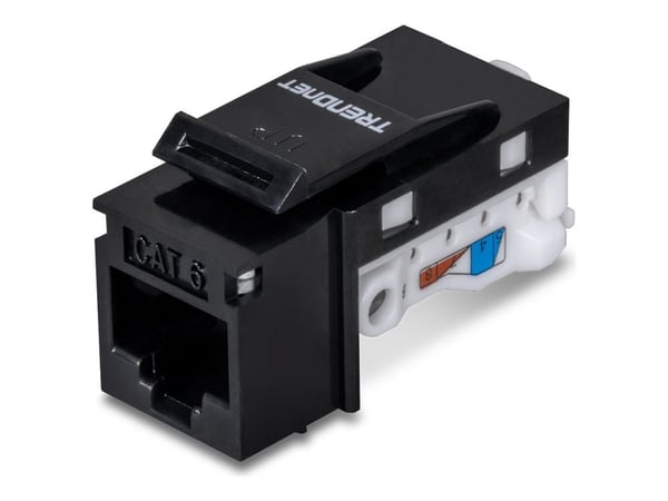 Trendnet TC-K50C6BK, Kulmallinen, Musta, RJ-45, Naarasliitin, Naarasliitin, 10Base-T(X)