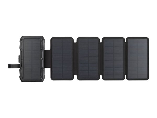 Sandberg Solar PowerBank - Trådløs ladestasjon / solkraftbank - 5-panel - 10000 mAh - 37 Wh - 22.5 watt - 1.67 A - PD/PPS 3.3 - 2 utgangskontakter ...