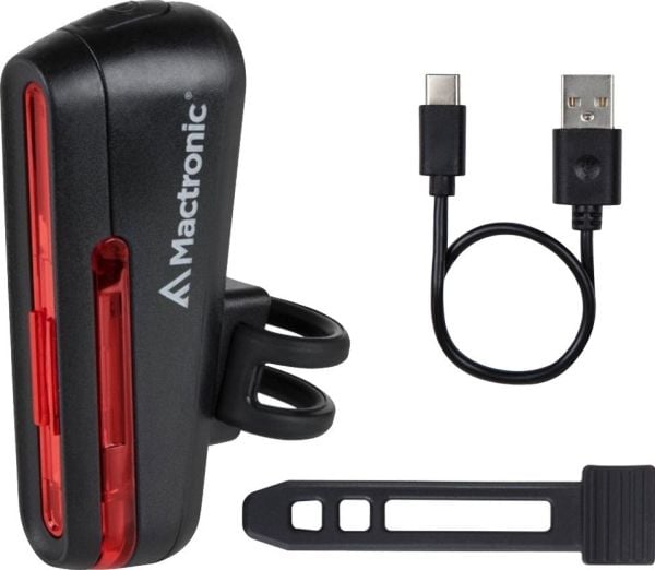 Mactronic 20lm oppladbar baklykt til sykkel Red Line 2.0 ABR0051 rød