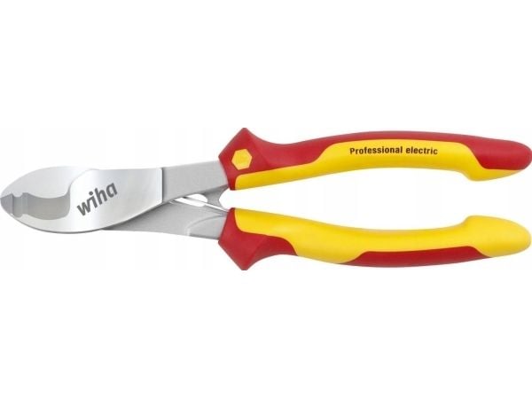 Wiha kabelavbitare Professional elektriker (röd/gul, med öppningsfjäder)