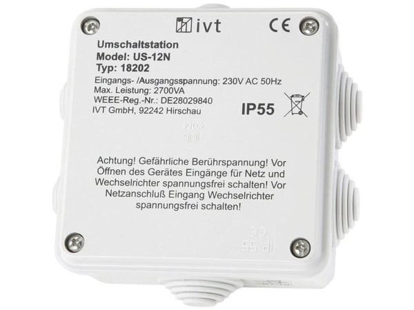 Ivt US-12N bryterstasjon 2760 VA, 230 V/AC - 230 V/AC (18202)