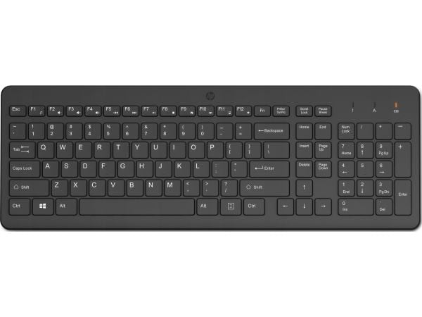 HP 220 - Tastatur - trådløs - 2.4 GHz - Tysk - svart - resirkulerbar emballasje