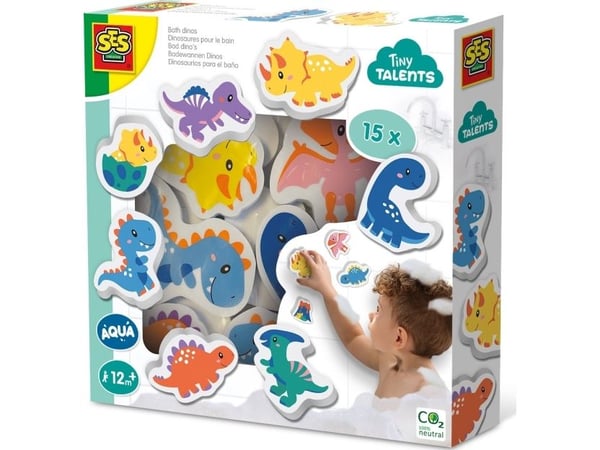 SES Creative Tiny Talents 13214, Klistremerke til badekar, Gutt/Jente, 1 år, Skum, Flerfarget