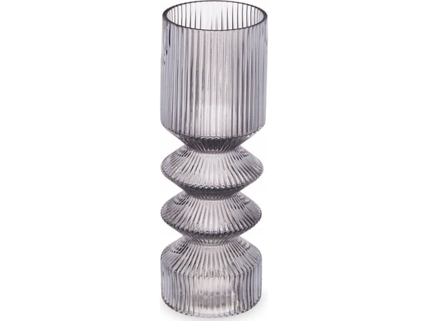 Gift Decor Glassrørvase, rillet glass, 8 x 23 cm