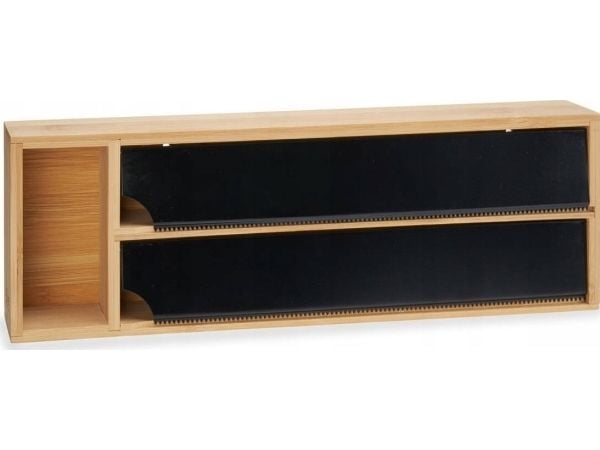 Kinvara kjøkkendispenser i bambus for matfilm og aluminiumsfolie 13 x 40 x 7 cm