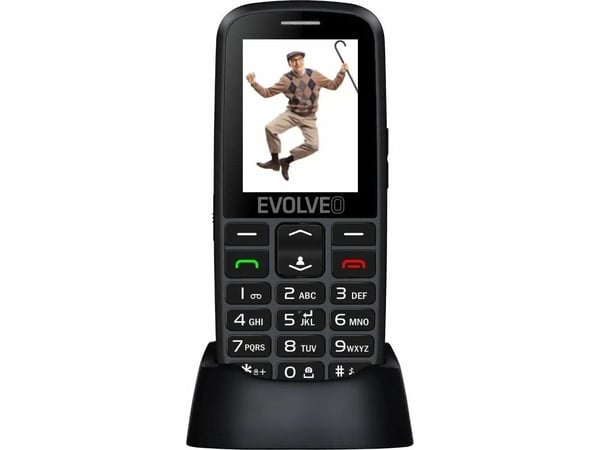 Evolveo EasyPhone EG, Menu, 6,1 cm (2.4"), Bluetooth, 900 mAh, Sort