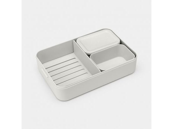 Brabantia Make & Take, Lunsjbeholder, Voksen, Lysegrå, Plast, Monokromatisk, Rektangulær