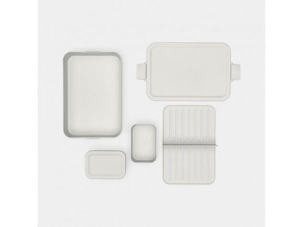Brabantia Make & Take, Lunsjbeholder, Voksen, Lysegrå, Plast, Monokromatisk, Rektangulær
