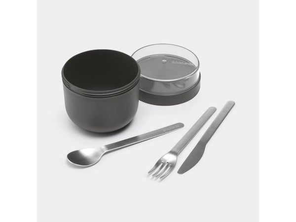 Brabantia Make & Take, Lunsjbeholder, Voksen, Grå, Plast, Monokromatisk, Rund