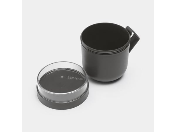 Brabantia Make & Take, Krus, Rund, 0,6 l, Grå, Gjennomsiktig, Plast, 130 mm
