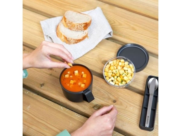 Brabantia Make & Take, Krus, Rund, 0,6 l, Grå, Gjennomsiktig, Plast, 130 mm