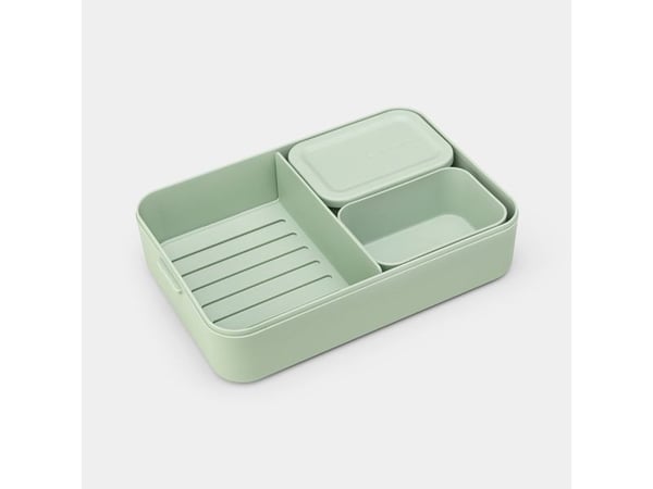Brabantia Make & Take, Lunsjbeholder, Voksen, Grønn, Plast, Monokromatisk, Rektangulær
