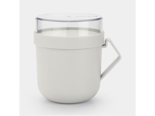 Brabantia Make & Take, Mugg, Rund, 0,6 l, Ljusgrå, Plast, Soppa