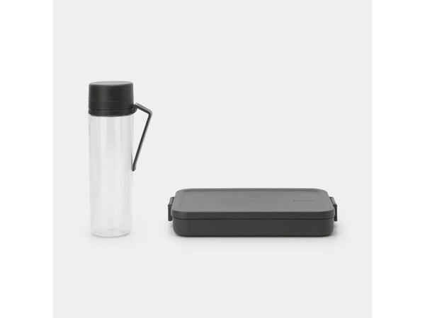 Brabantia Make & Take, Lunsjbokssett, Voksen, Grå, Gjennomsiktig, Plast, Monokromatisk, Rektangulær